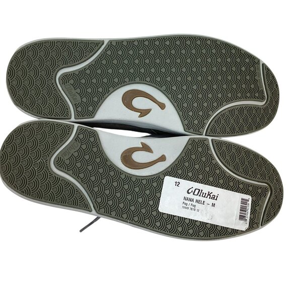 Olukai Nana Hele M Fog/Fog Leather Boots Mens 12 Water Resistant Sheepskin Lined - Picture 8 of 14